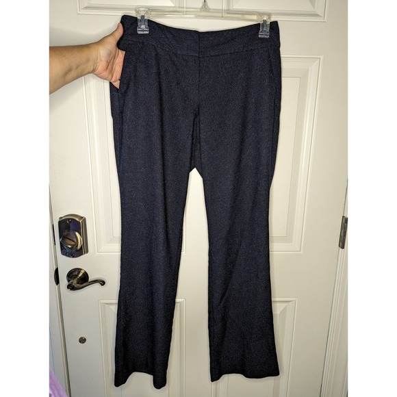 Ann Taylor Factory Pants Women's Size 8 Dress Slacks Navy Blue Pockets EUC - Picture 3 of 5